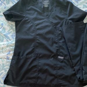 Womens XS Petite Black Scrub set.